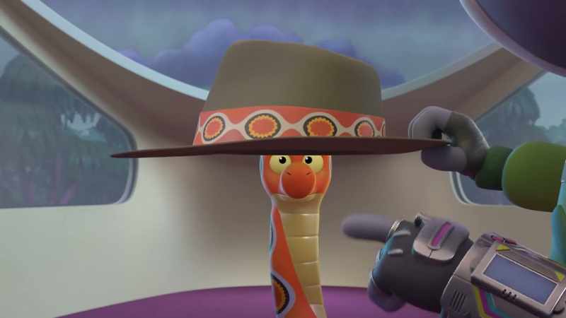 The pattern on his scales looks just like the pattern on the hat we found