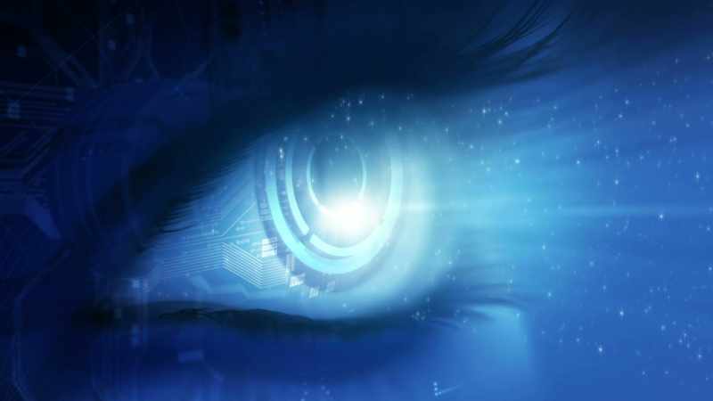 The photons that are bouncing off of the objects