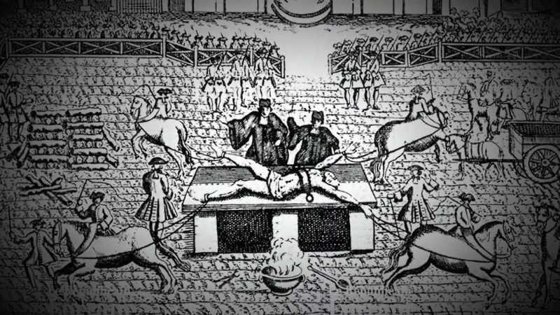 The poor are tortured to death by dismemberment, burning
