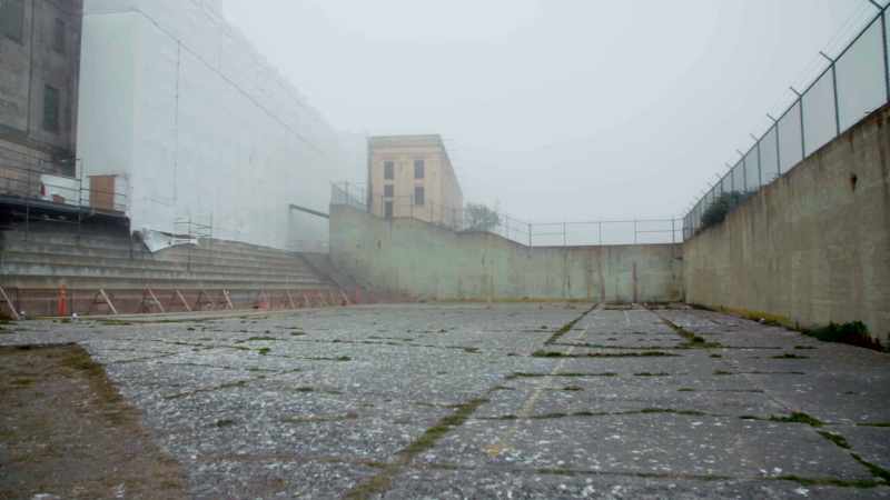 The prison recreation yard is where subterranean air gaps