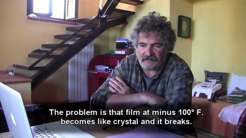 The problem is that the film becomes like a crystal below -73 degrees