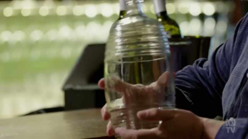 The problem with that was if you only drank half of that bottle