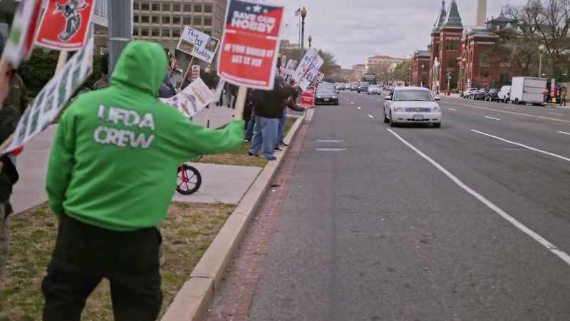 The protest was held in February on the last day to submit comments