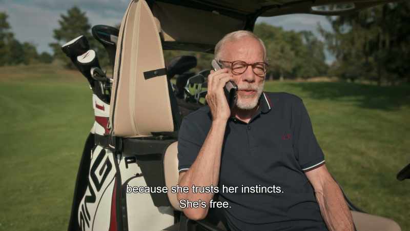 The public identifies with her because she trusts her instincts. She's free