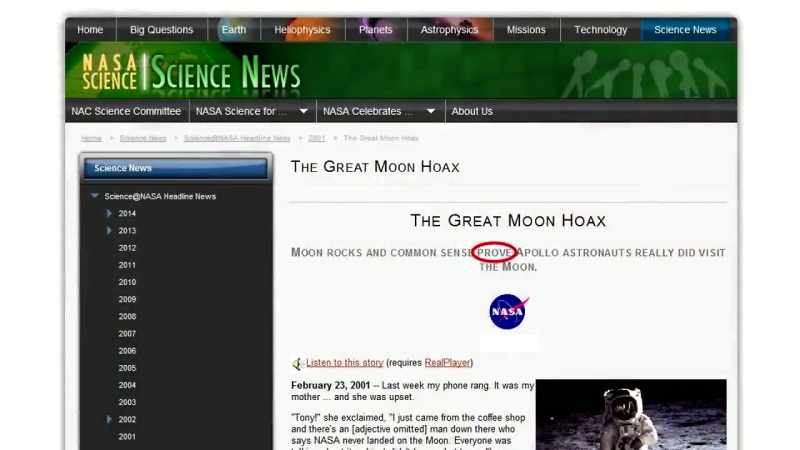 The question remains why would NASA claim
