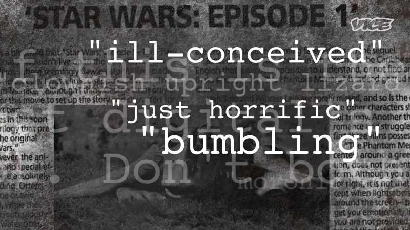 The reaction to Jar Jar
