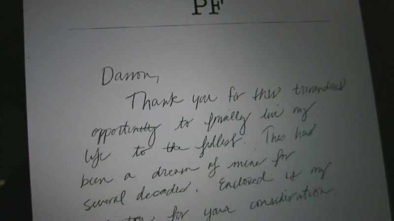 The reason he hand wrote the whole application