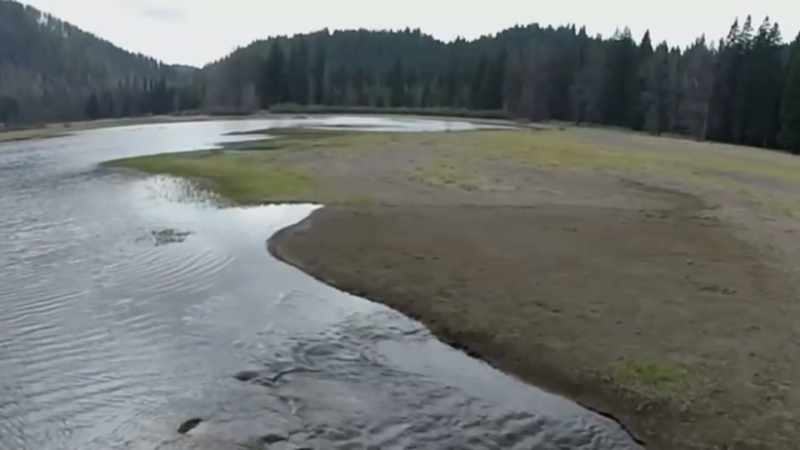 The reason? Multiple openings in the lake bed