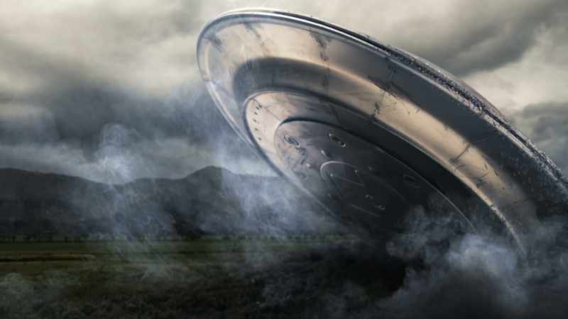 The reverend looked inside the flying saucer
