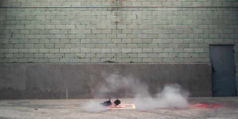 The rockets didn't fire until after Hajile hit the deck