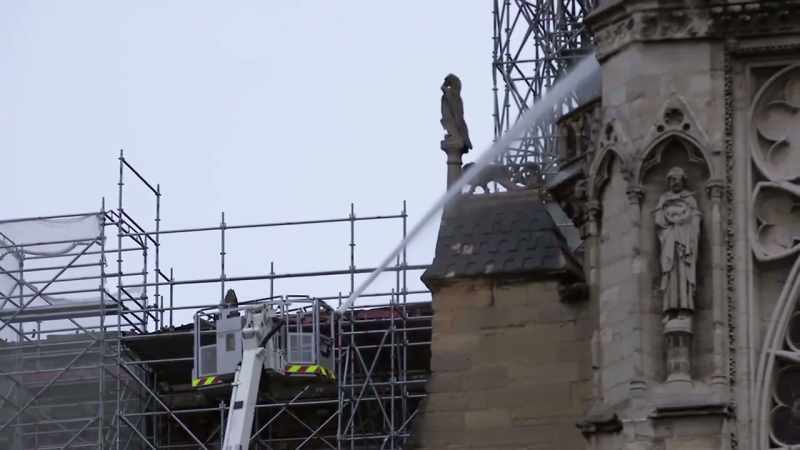 The roof and vault were gone and the interior