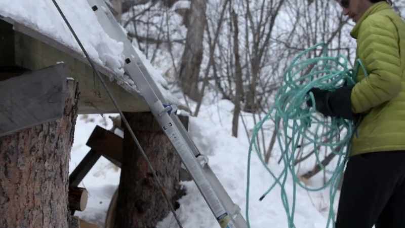 The rope will allow me to work safely