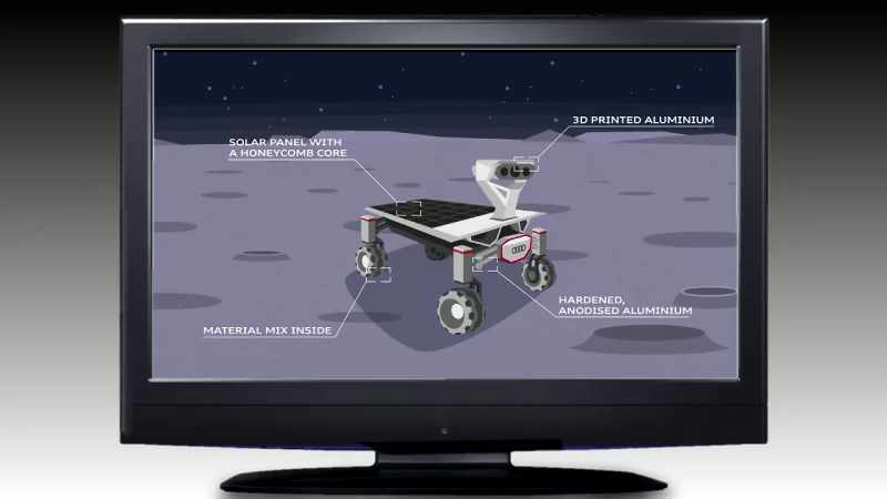The rover is made of different materials