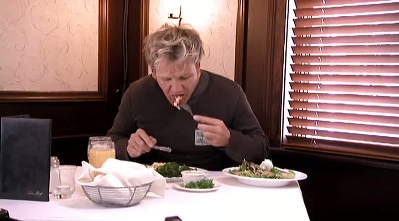 The salmon is just solid inside