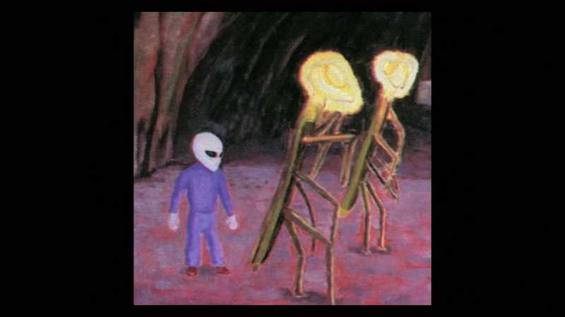 The same 8-year-old also saw a little grey entity behind two