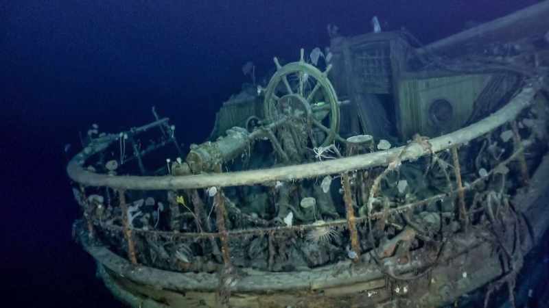 The same bitter cold that sank her also kept her remarkably well-preserved