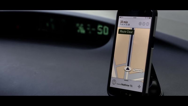The sat nav's showing an accident coming up