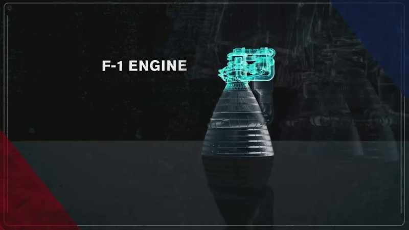 The Saturn V's five F-1 engines