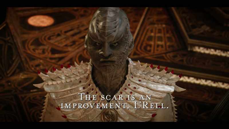 The scar is an improvement, L'Rell