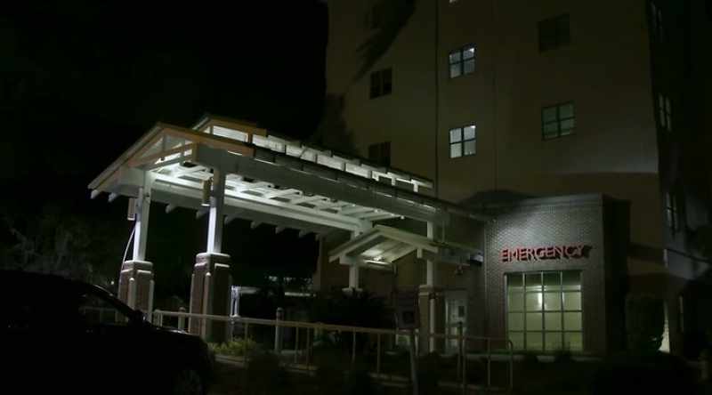The scene at the hospital, when they initially arrived