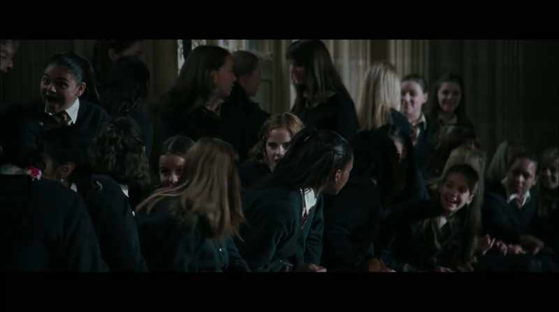 The scene when the students are learning to dance