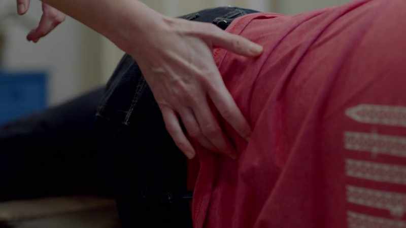 The sciatic nerve starts as separate nerve roots in the lower back