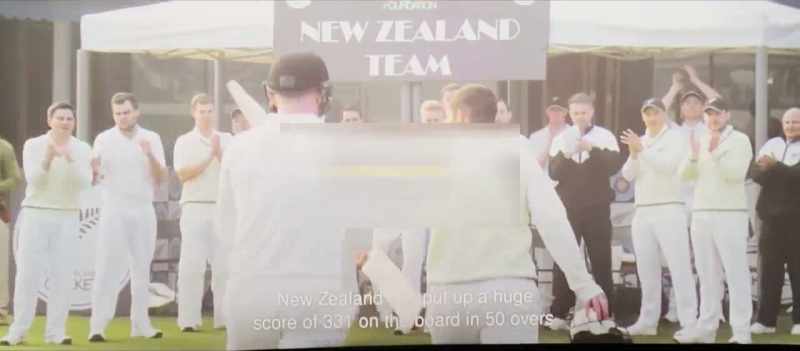 The score is 8 runs without any loss