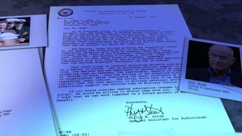 The script, he says, makes it look like 
