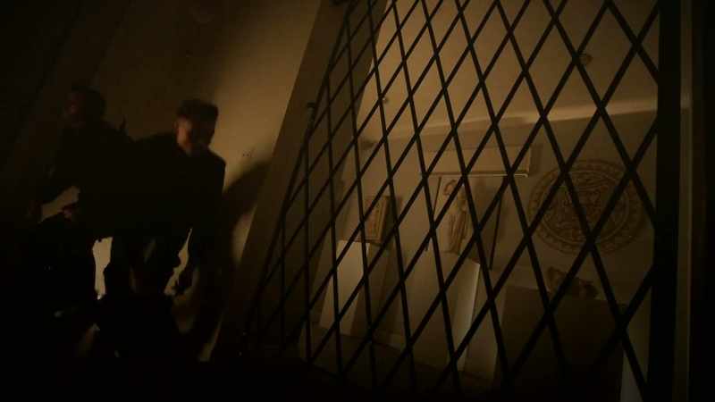 The security guard moves on