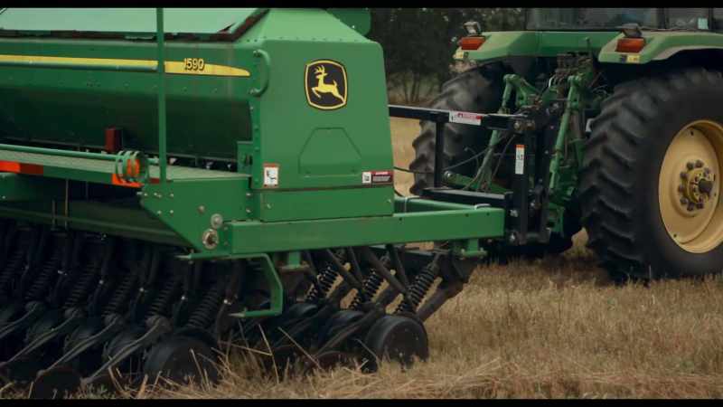 The seed travels down at a specific rate per acre
