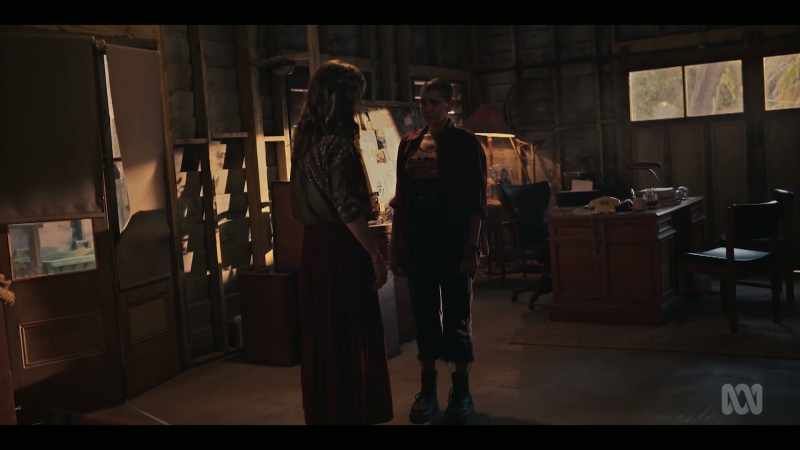 The shaved head and the tattoos and this vampire's den