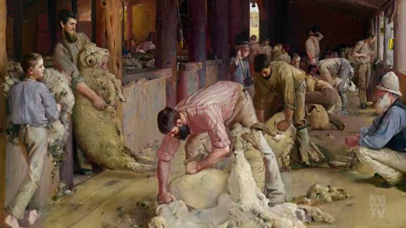 The shearers, SONG: # Click go the shears, boys