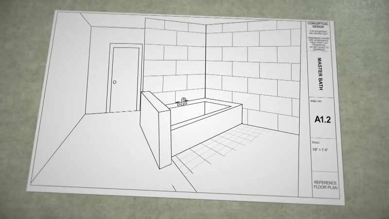 The shower will be large and open
