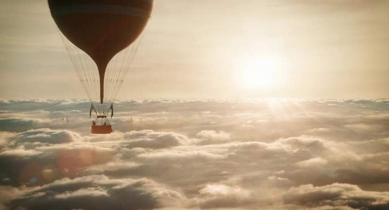 The sky lies open