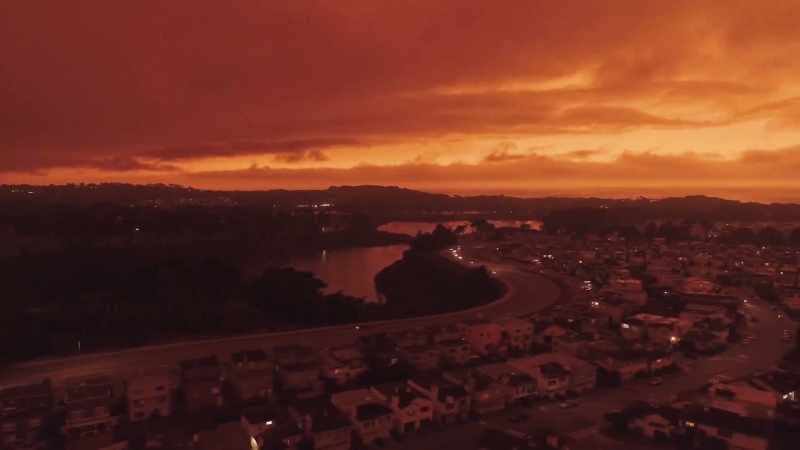 The sky was red from Seattle to San Diego