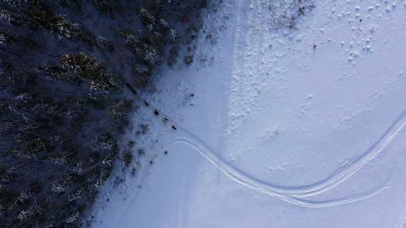 The sled is just fishtailing all over the place because