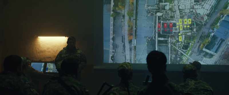 The sniper himself is probably in a building