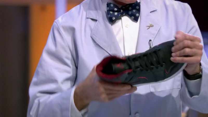 The sole was developed with padding for astronaut helmets