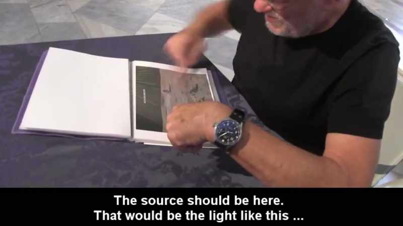 The source should be here to send light like this