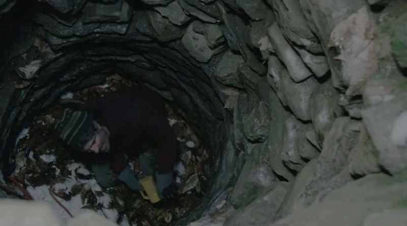 The South tunnel plunges down 20 feet