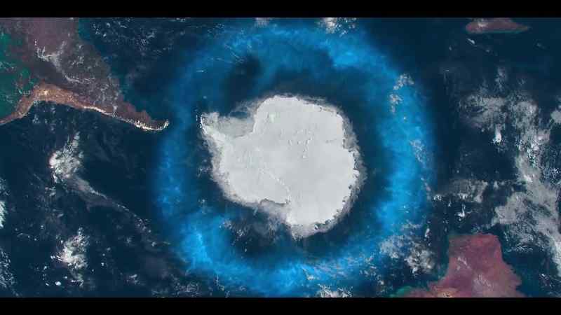 The Southern Ocean completely surrounds Antarctica