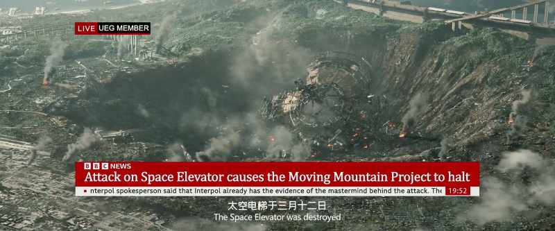 The Space Elevator was destroyed