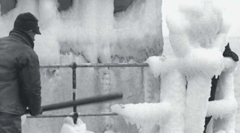 THE SPRAY, WHICH WAS ADDING ICE TO THE SHIP