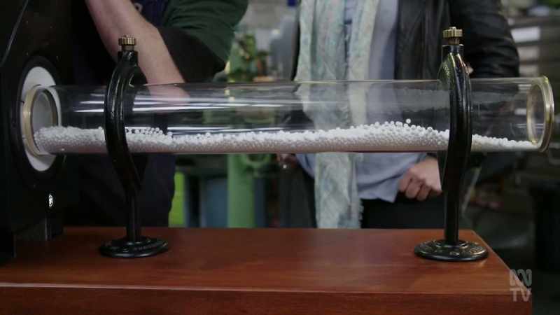 The styrofoam balls represent the hairs