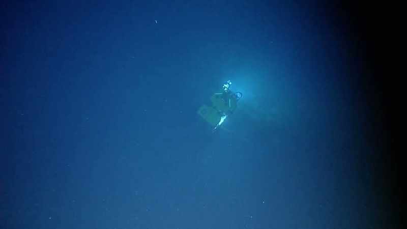 THE SUBMERSIBLE'S LIGHTS ARE THE ONLY THING