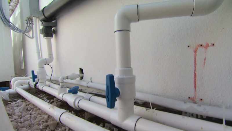 The system he's installed essentially tests the water