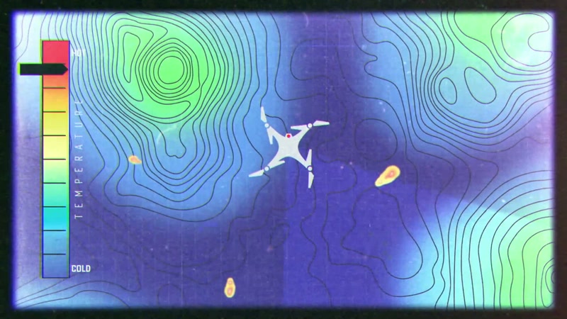 The thermal camera will pick up