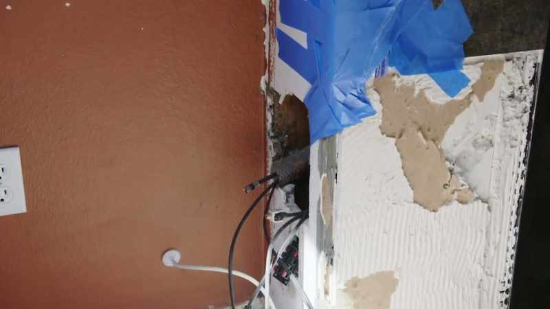 The tile went right around it