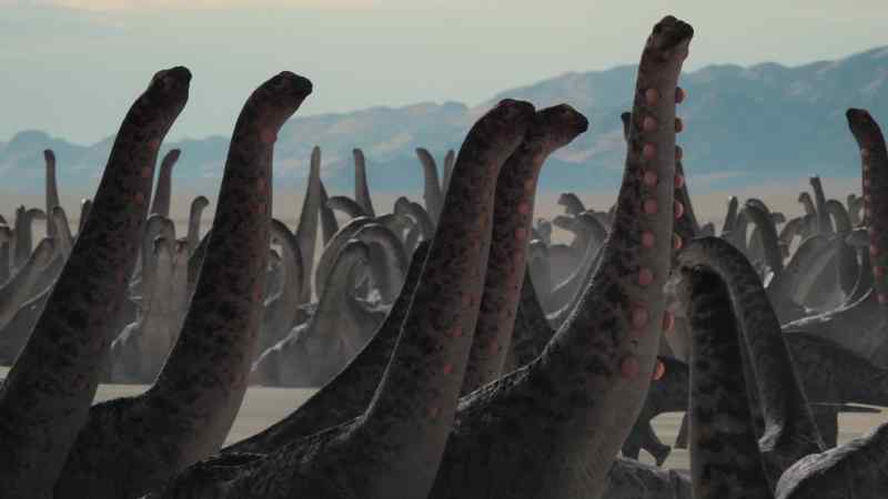 The titanosaurs' immense necks