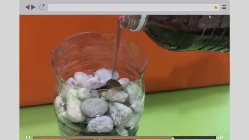 The top layers filter out the large particulate matter